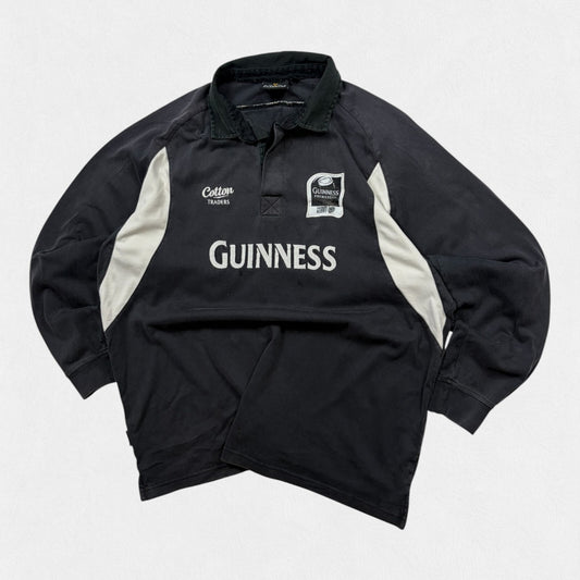 Vintage Guinness Cotton Traders rugby polo shirt (XL)