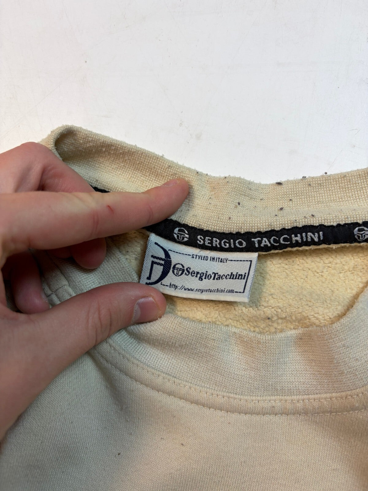 Vintage Sergio Tacchini spell out sweatshirt (S)
