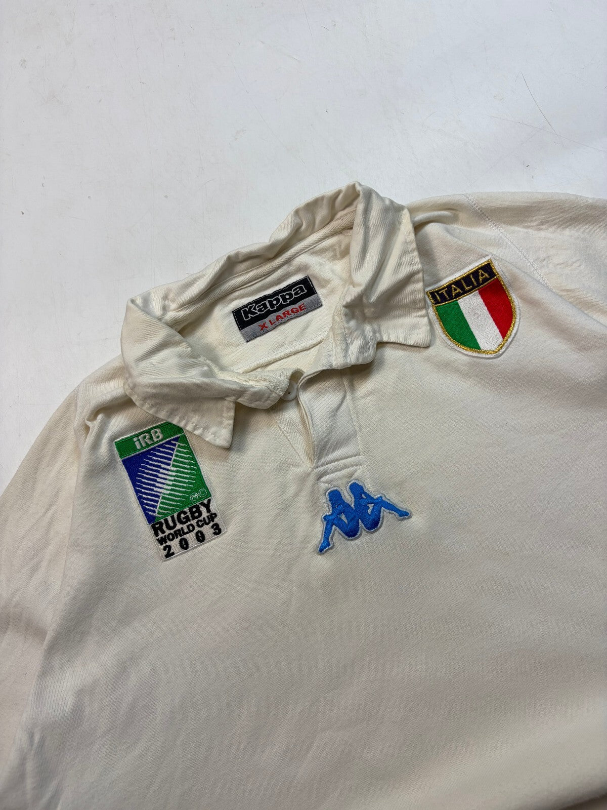 Vintage Italy 2003 world cup Kappa away rugby union shirt (XL)