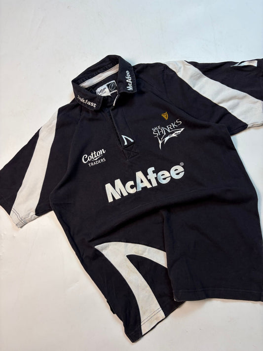 Vintage Sale Sharks 2008/09 Cotton Traders rugby union shirt (M)