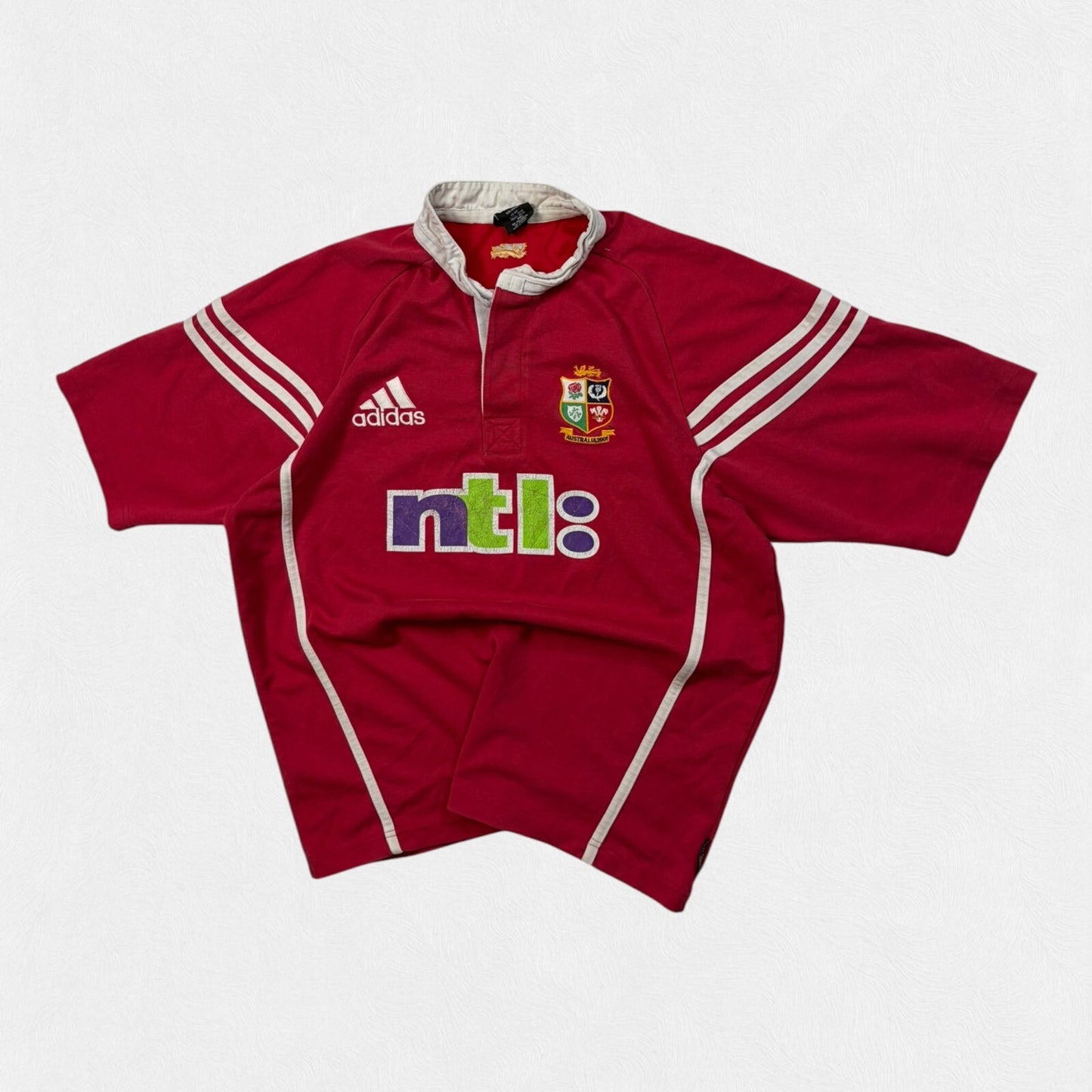 Vintage British & Irish Lions 2001 tour Adidas rugby shirt (M)