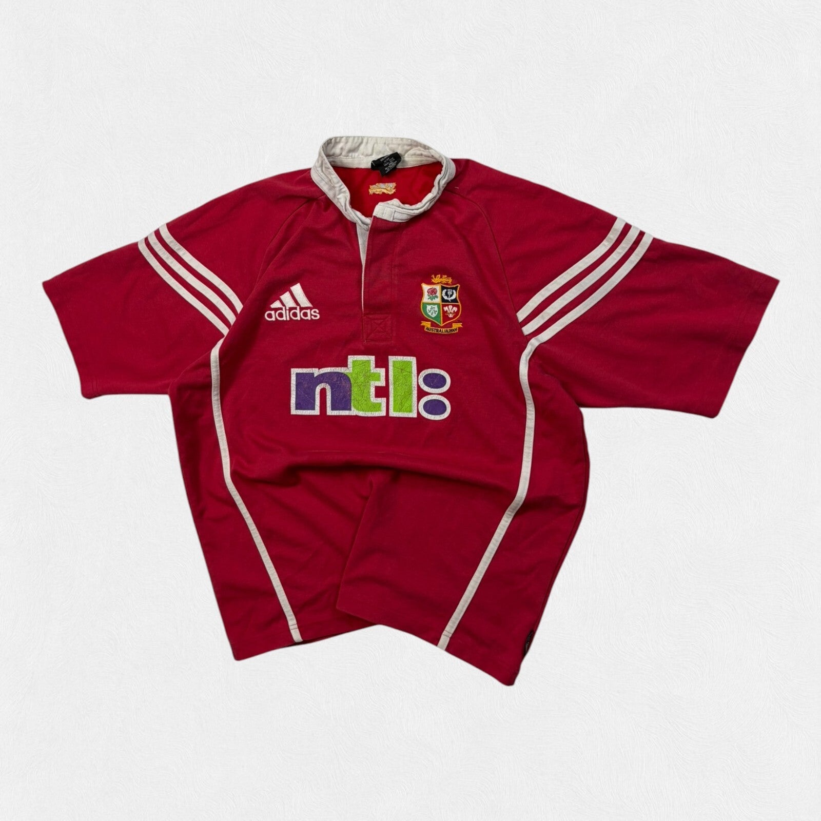 Vintage British & Irish Lions 2001 tour Adidas rugby shirt (M)