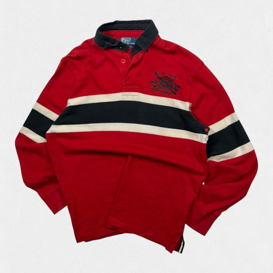 Vintage Ralph Lauren crest emblem rugby polo shirt (M)