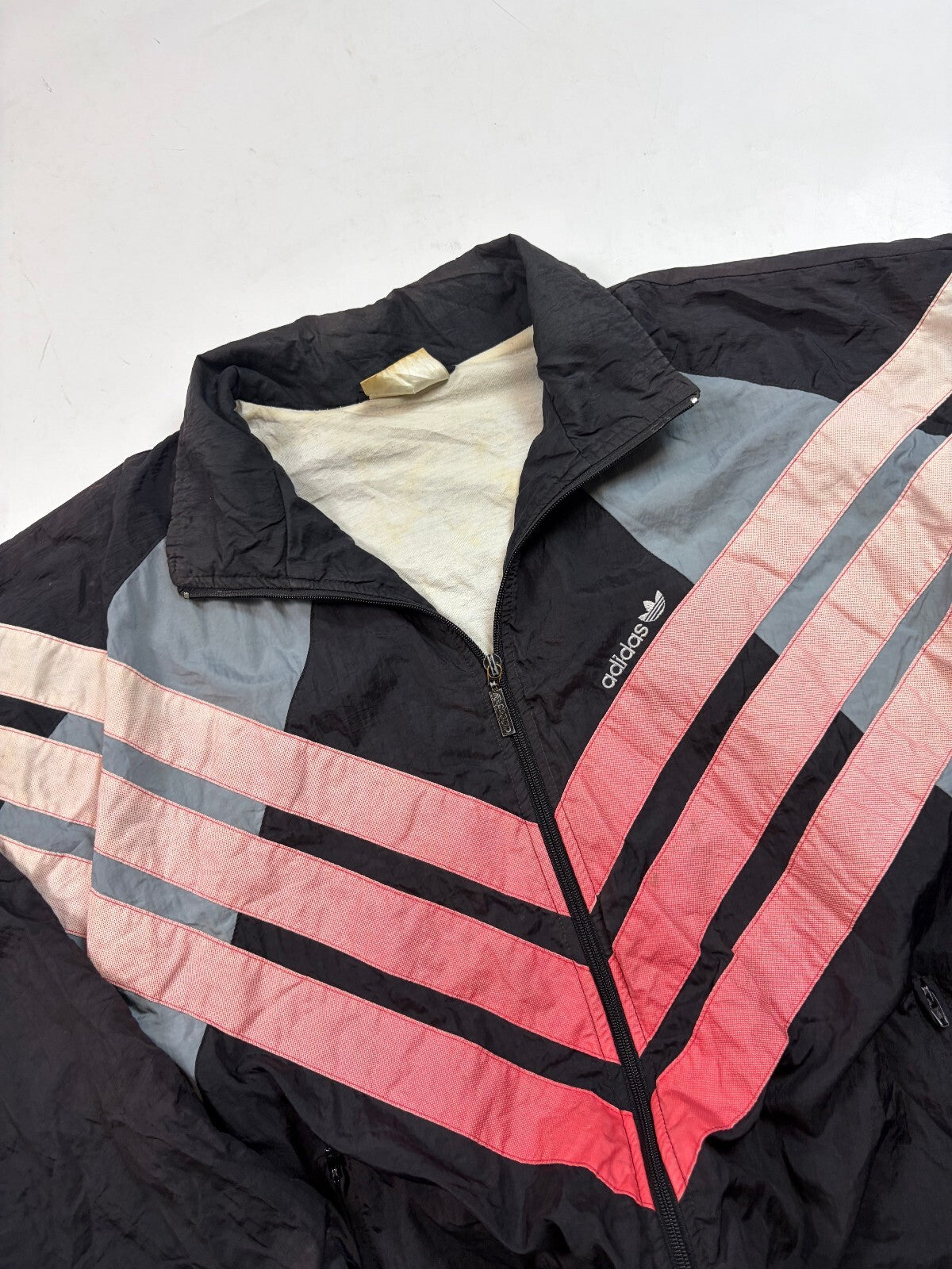 Vintage 90s adidas originals colour block track jacket (L)