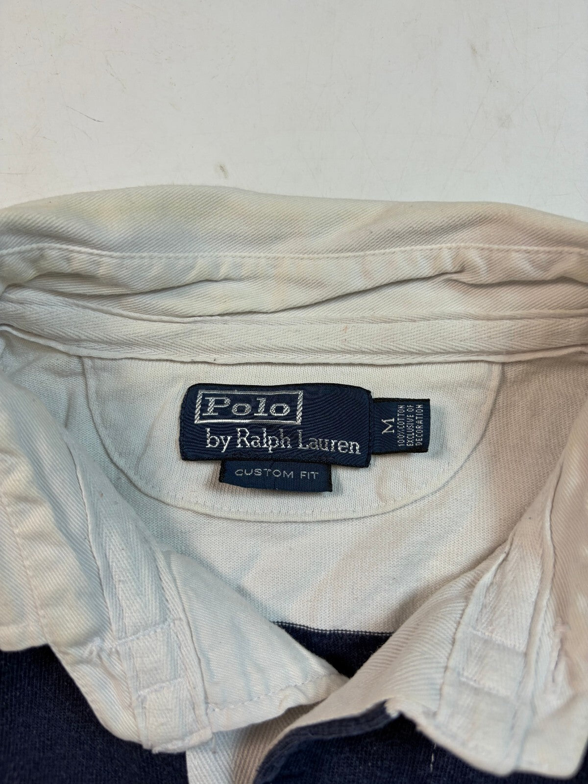 Vintage Ralph Lauren striped rugby polo shirt (M)