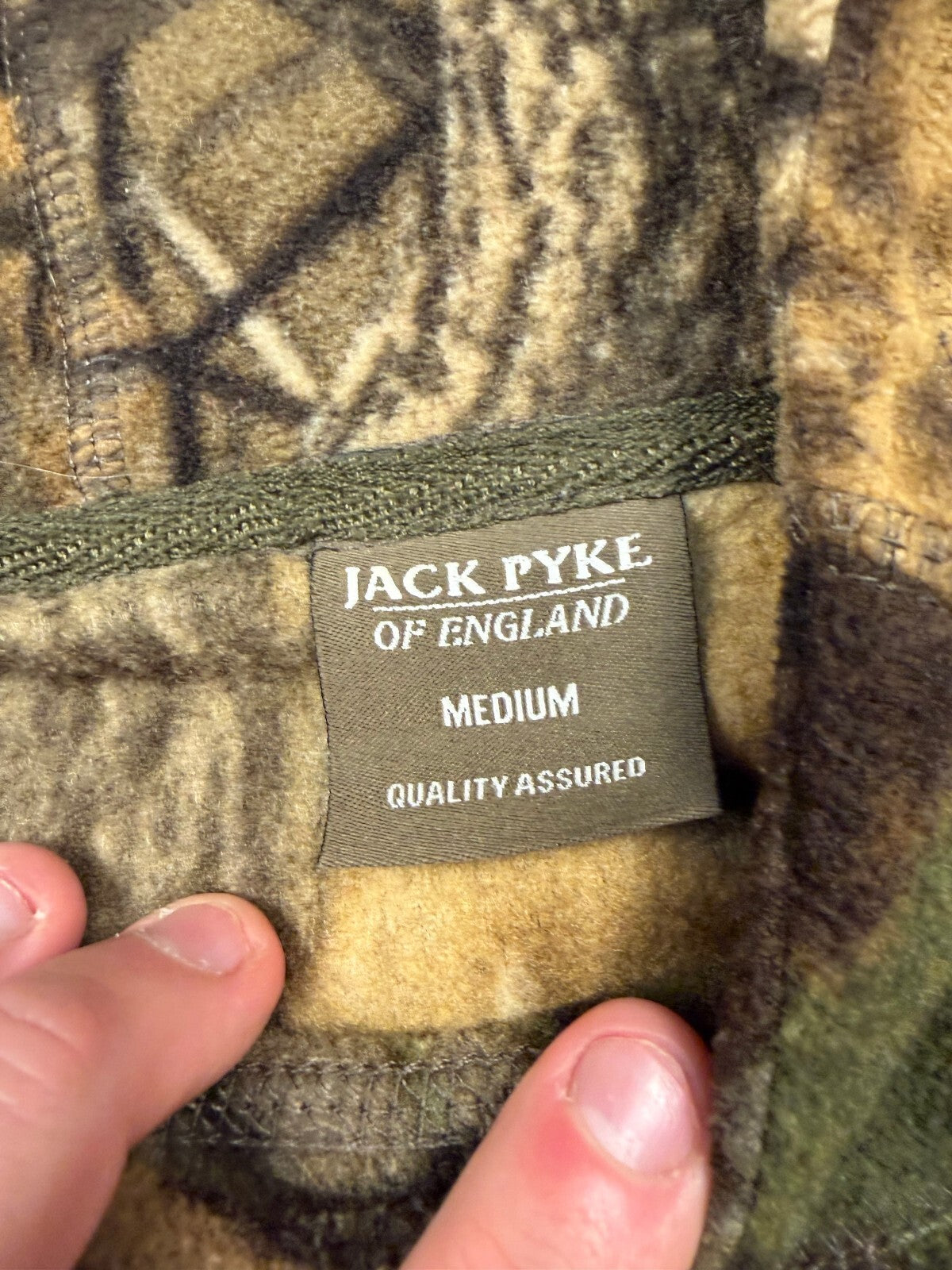 Vintage real tree camo fleece hoodie (M)
