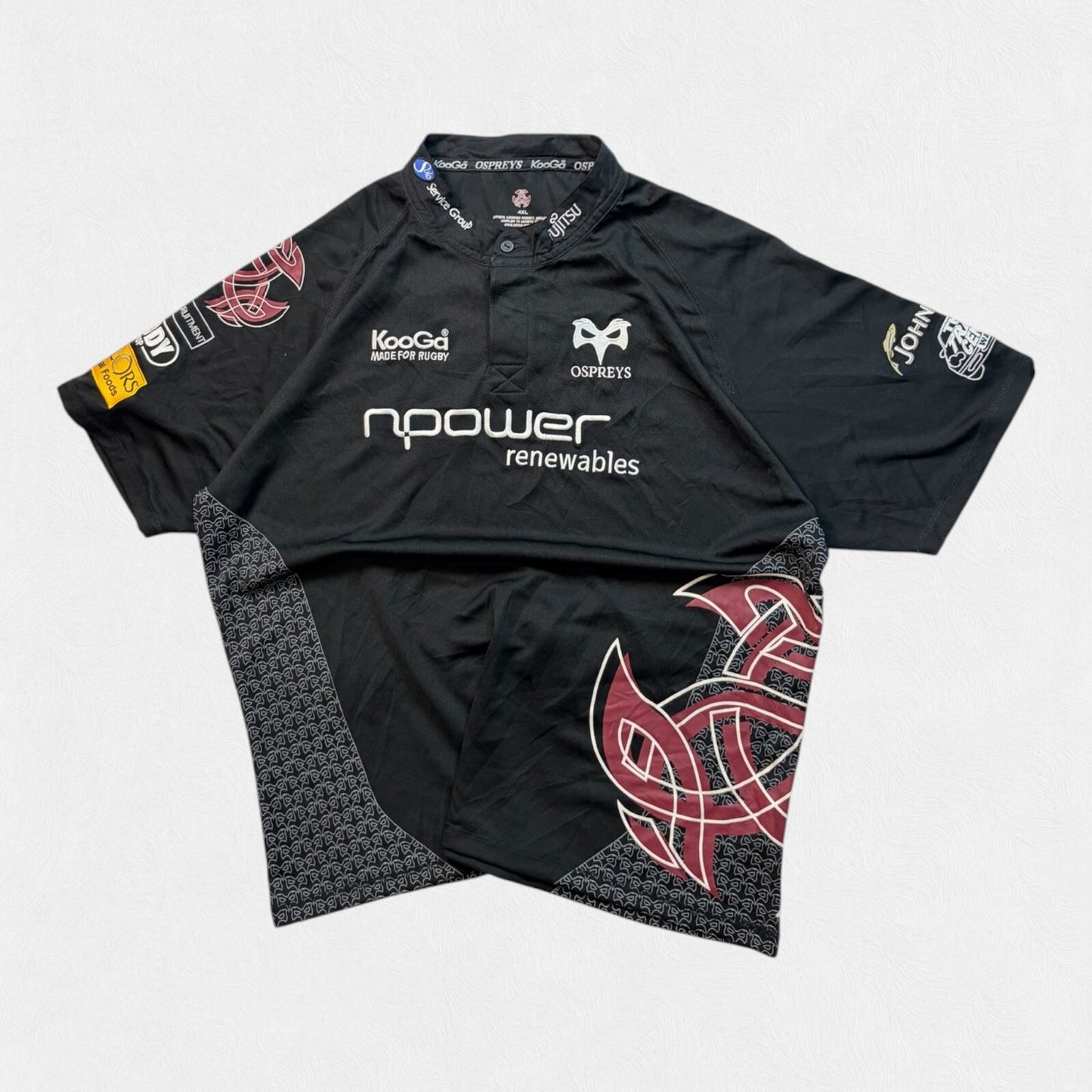 Vintage Ospreys 2008/09 Kooga home rugby shirt (4XL)