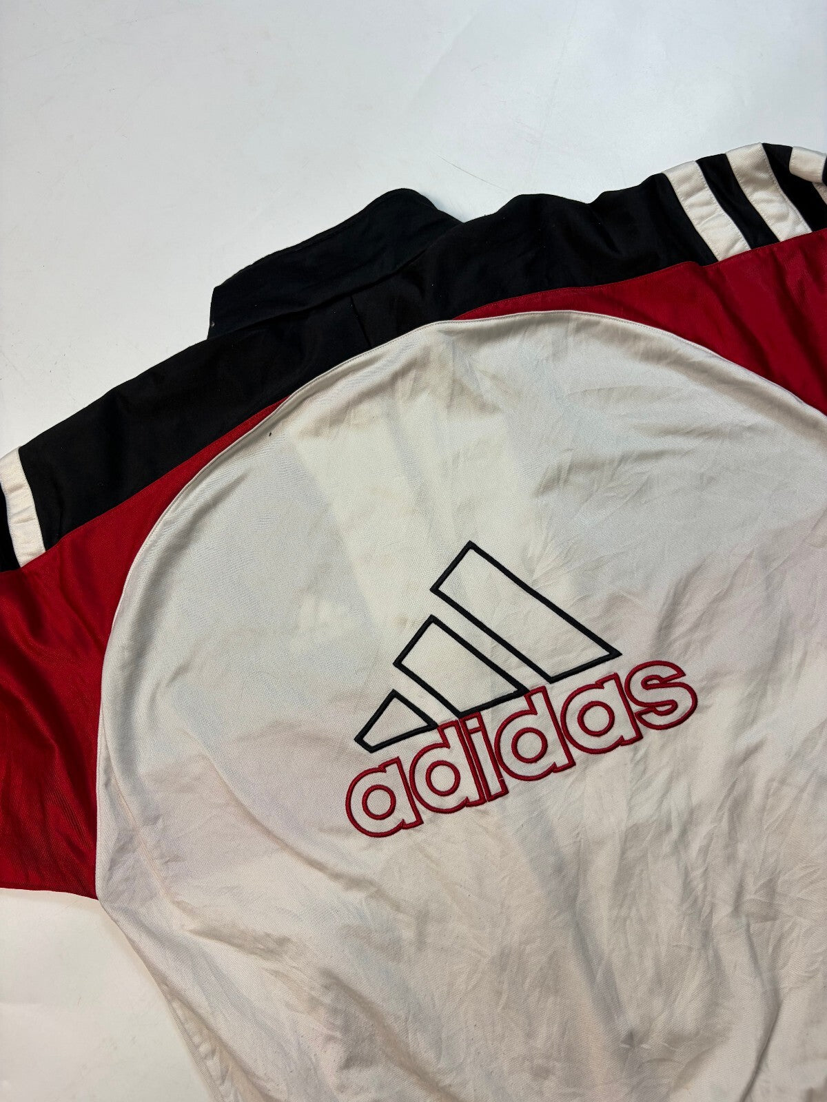 Vintage 90s Adidas colour block track jacket (L)