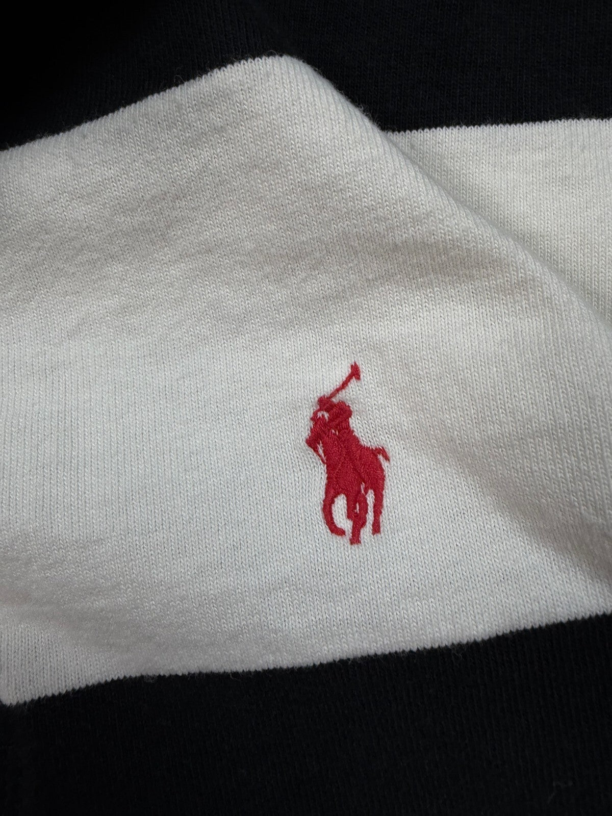 Vintage Ralph Lauren striped rugby polo shirt (L)