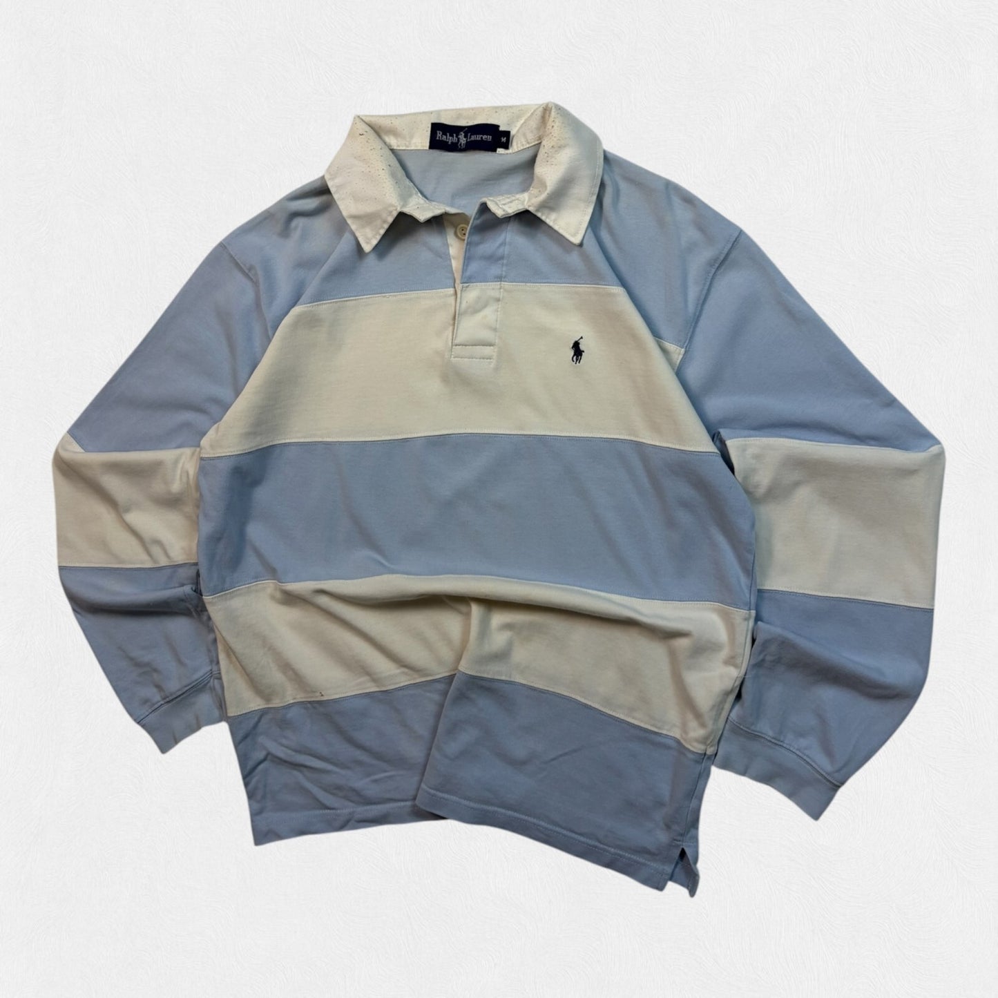 Vintage 90s Ralph Lauren striped rugby polo shirt (M)