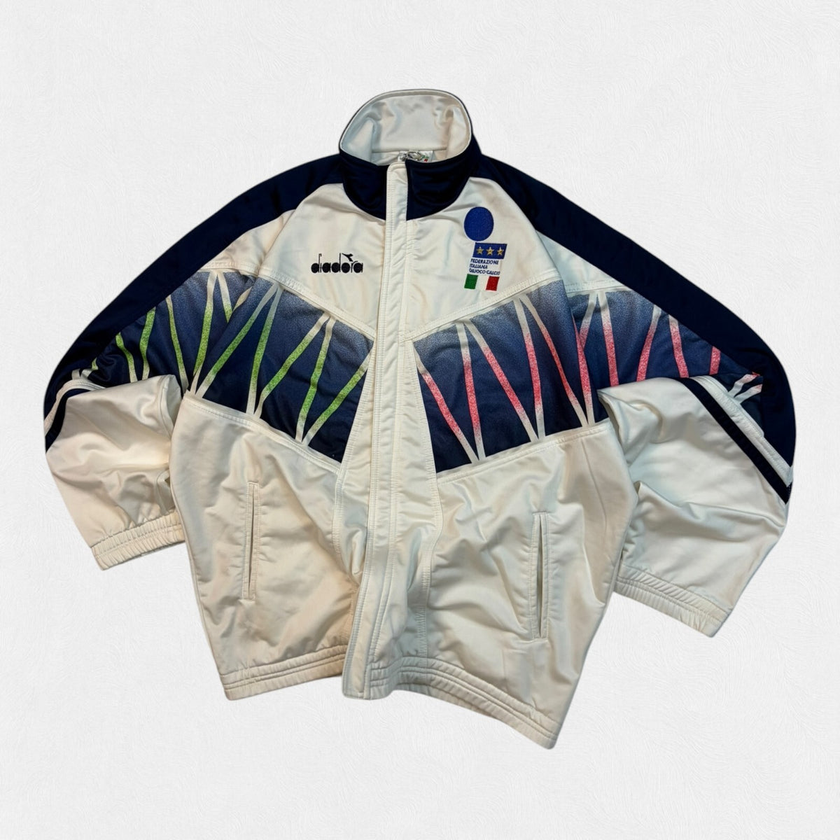 Vintage 90s Italy Diadora football track jacket (L)