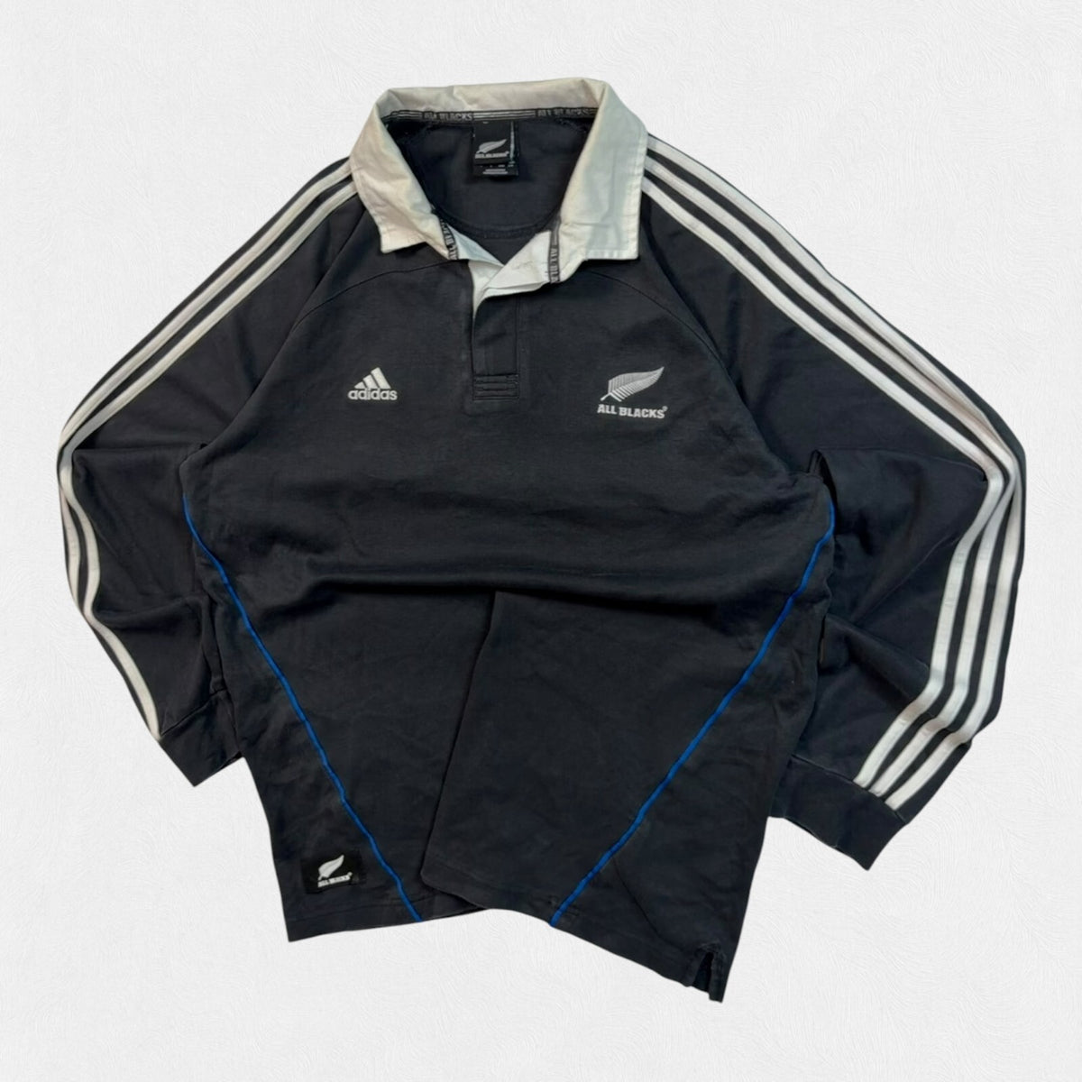 Vintage New Zealand all blacks 2007/08 Adidas rugby shirt (L)