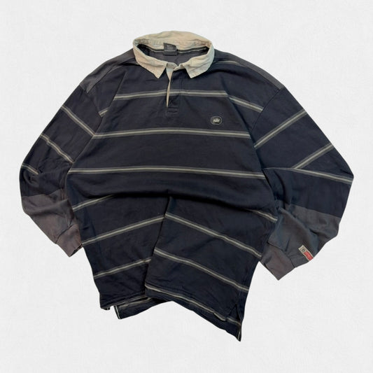 Vintage Y2K Nike striped rugby polo shirt (XL)