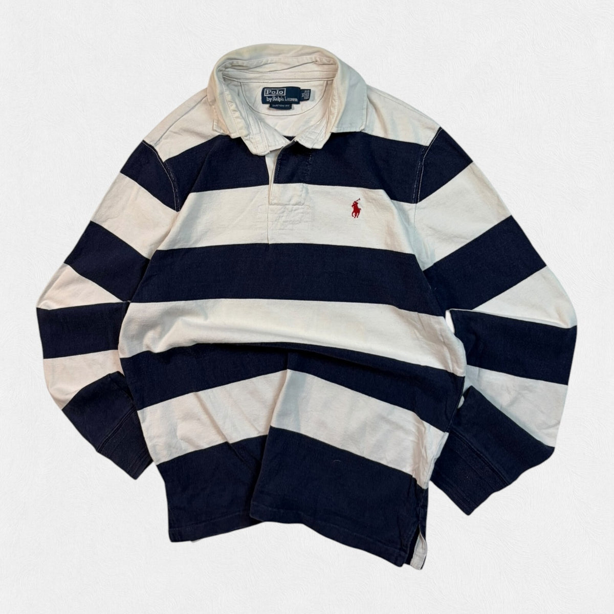Vintage Ralph Lauren striped rugby polo shirt (M)