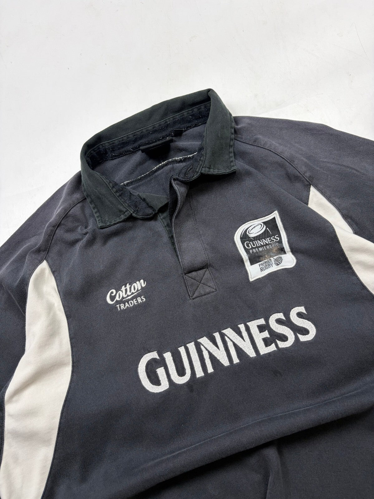 Vintage Guinness Cotton Traders rugby polo shirt (XL)