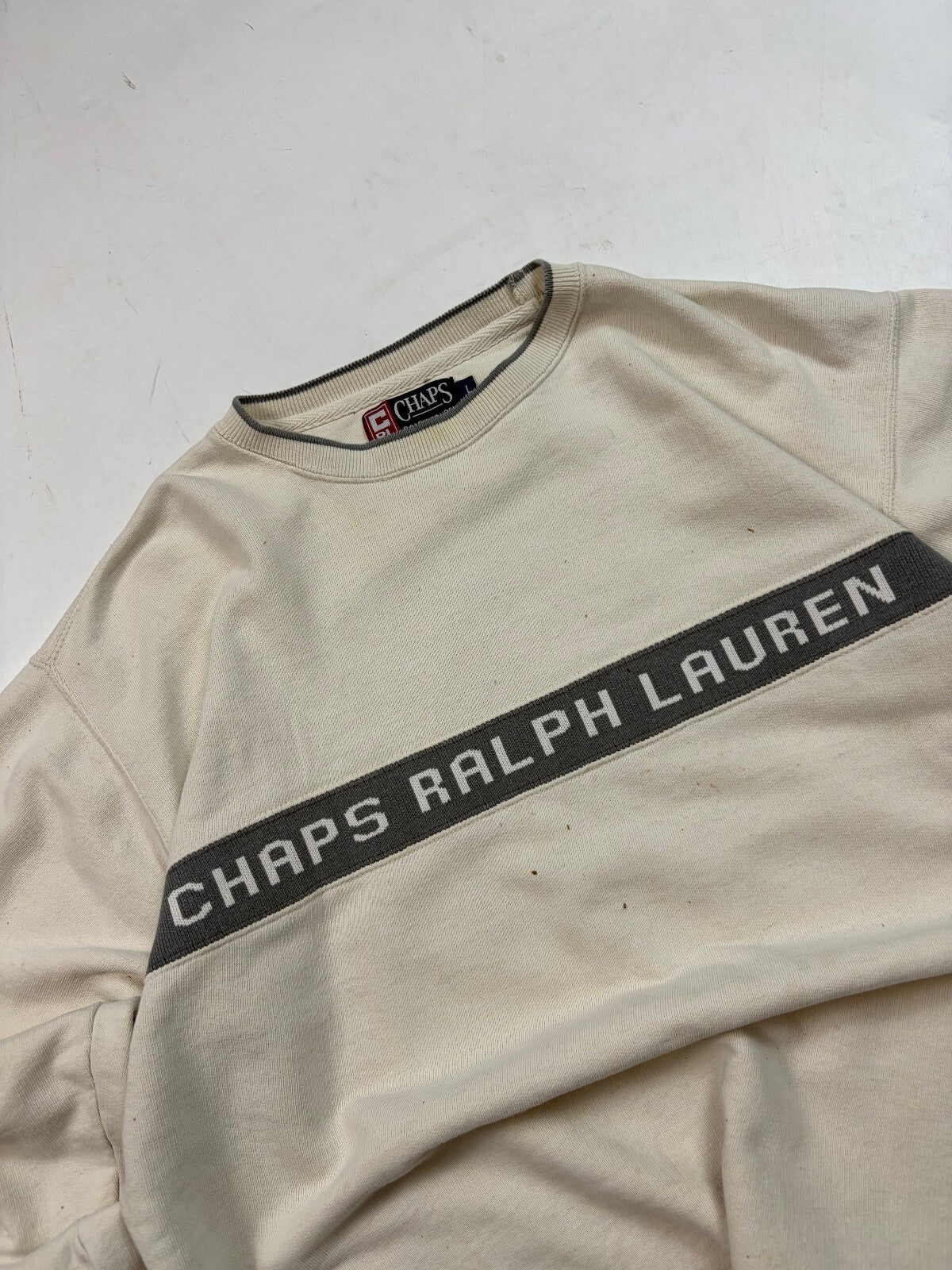 Vintage Y2K Chaps Ralph Lauren spell out sweatshirt (L)