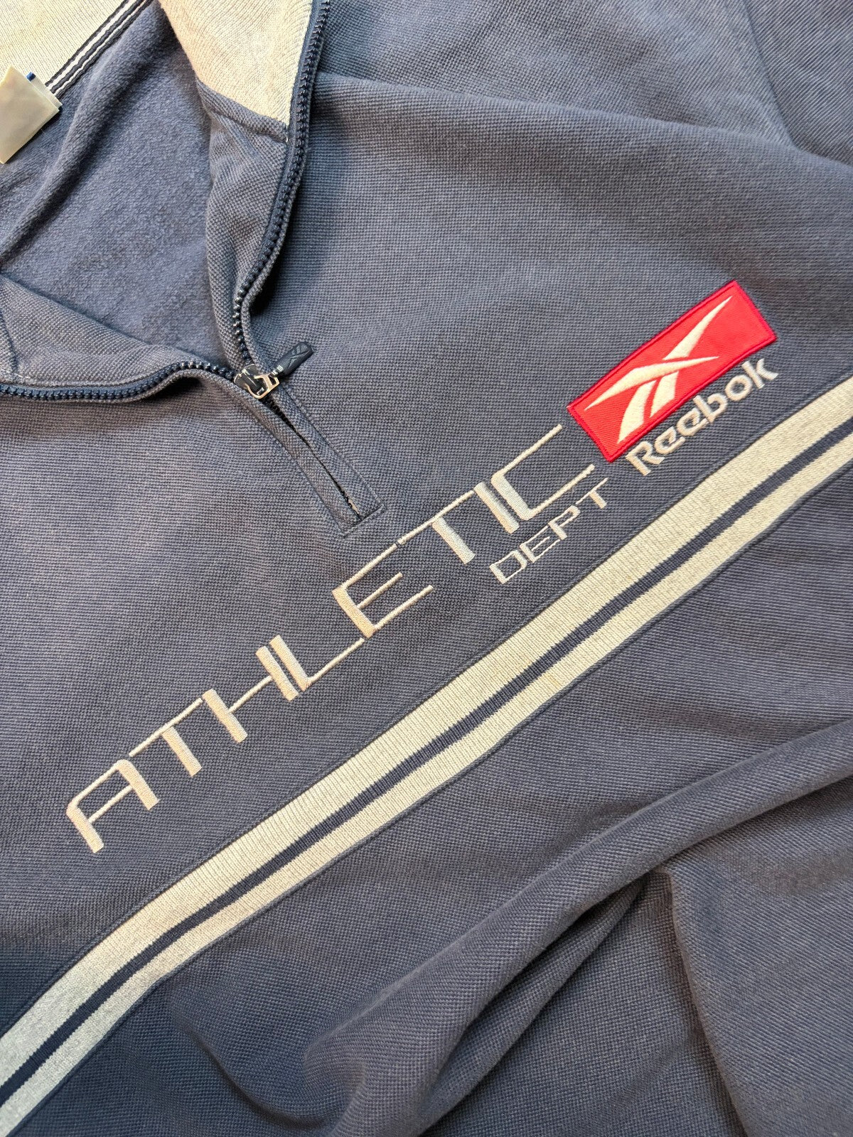 Vintage Reebok spell out quarter zip sweatshirt (XXL)