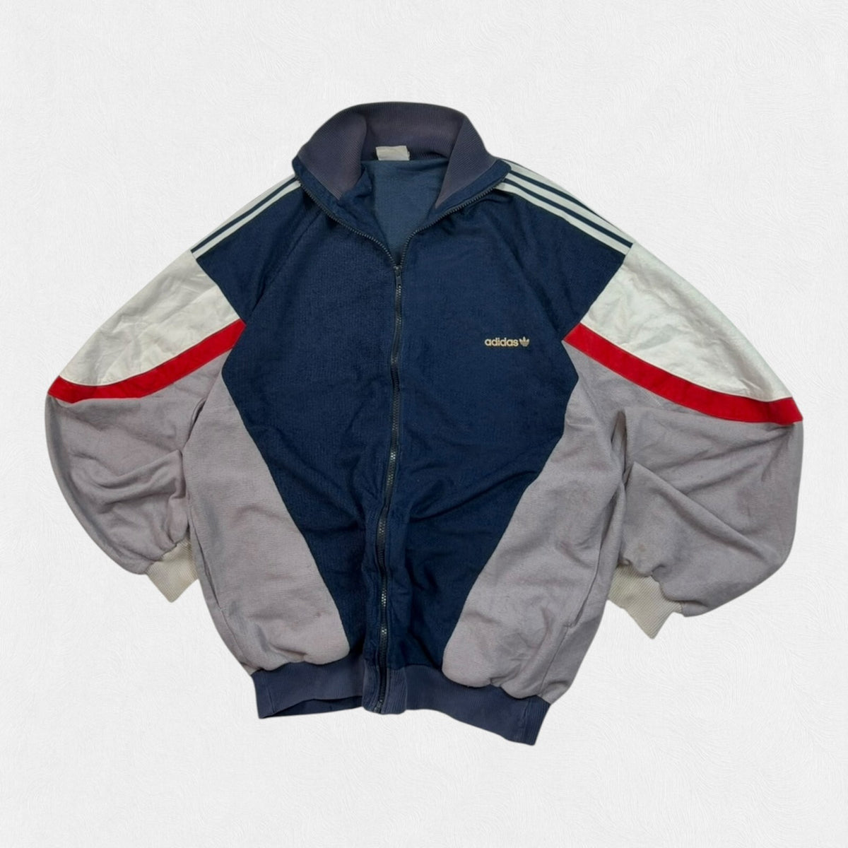 Vintage 80s adidas originals ventex velour track top (XL)