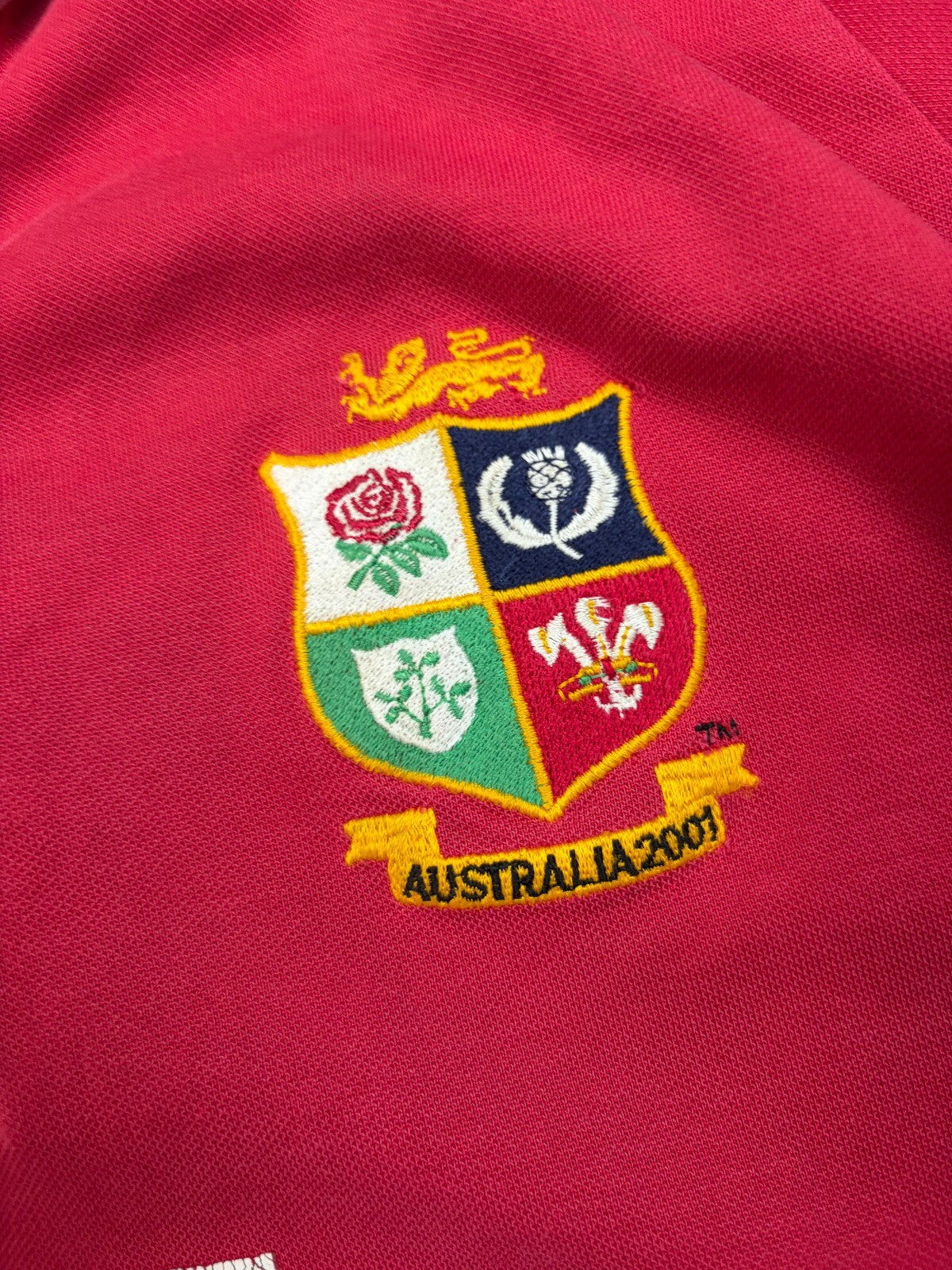 Vintage British & Irish Lions 2001 tour Adidas rugby shirt (XL)