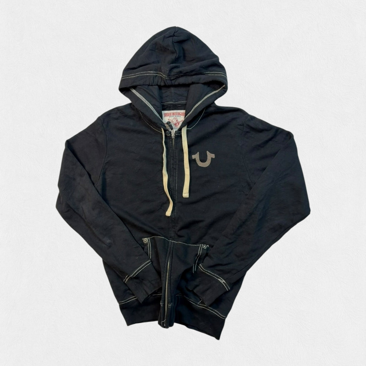 Vintage Y2K True religion Buddha zip up hoodie (S)