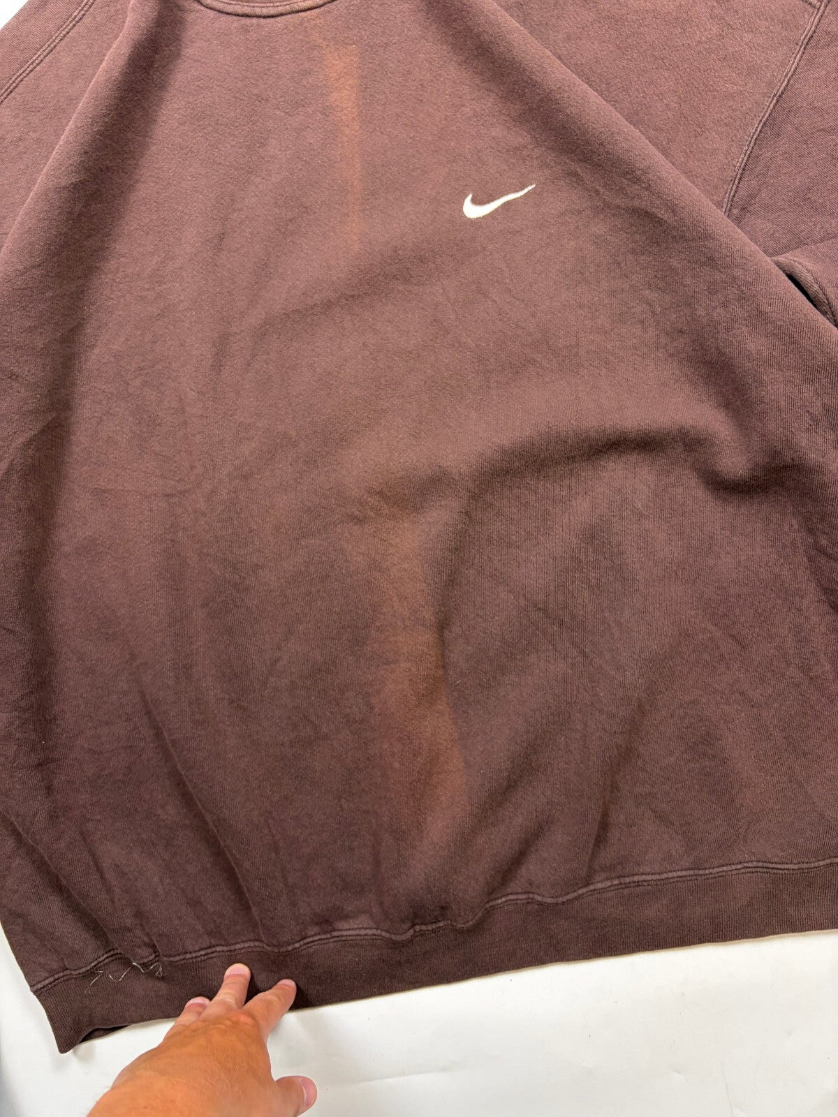 Vintage 90s Nike mini swoosh sweatshirt (XXL)