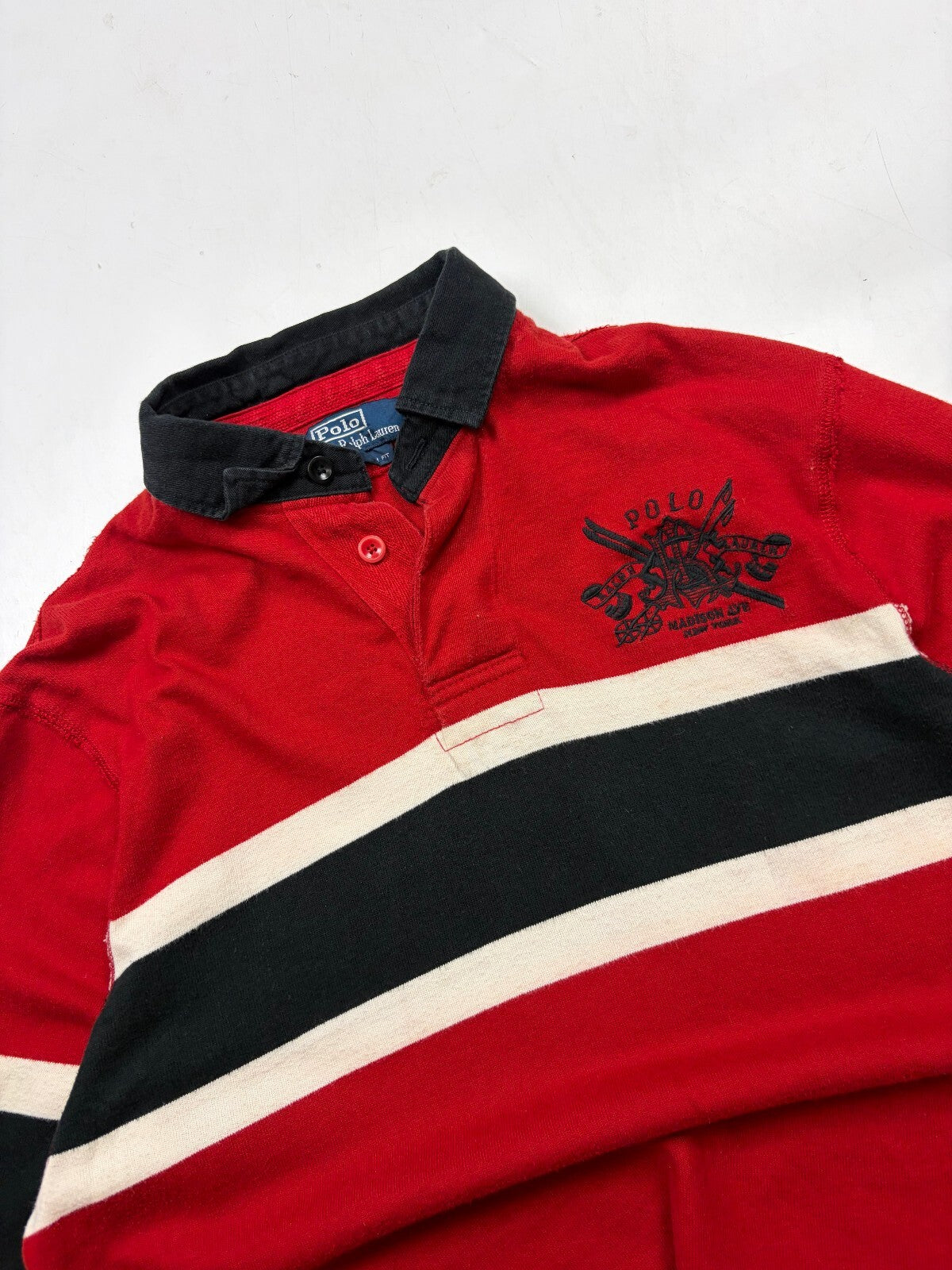 Vintage Ralph Lauren crest emblem rugby polo shirt (M)