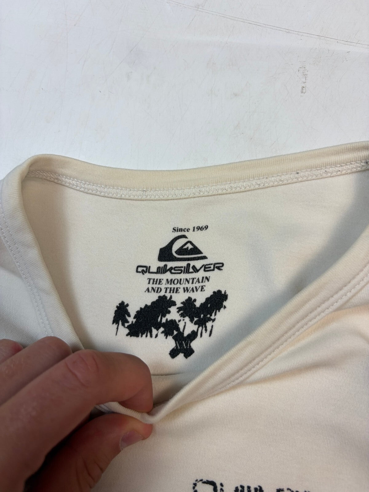 Vintage Y2K Quiksilver graphic surfwear tee (M)