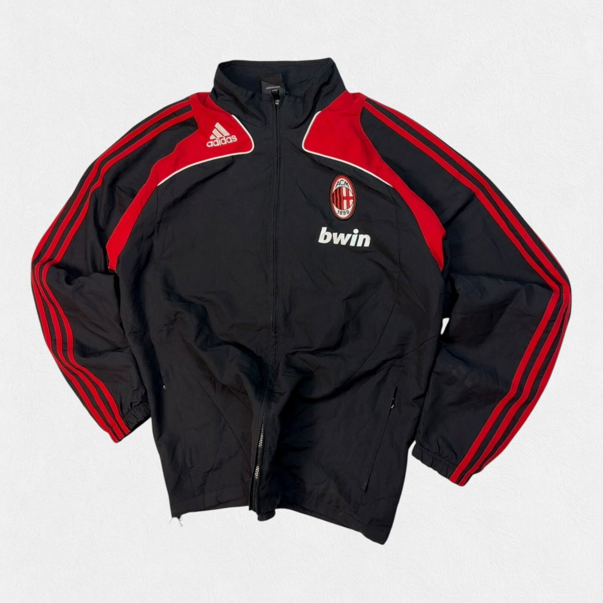 Vintage AC Milan 2008/09 Adidas football track jacket (XL)
