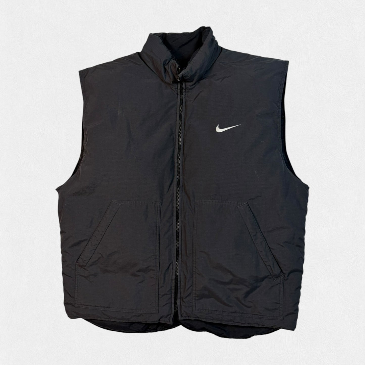 Vintage 90s Nike reversible gilet puffer jacket (L)