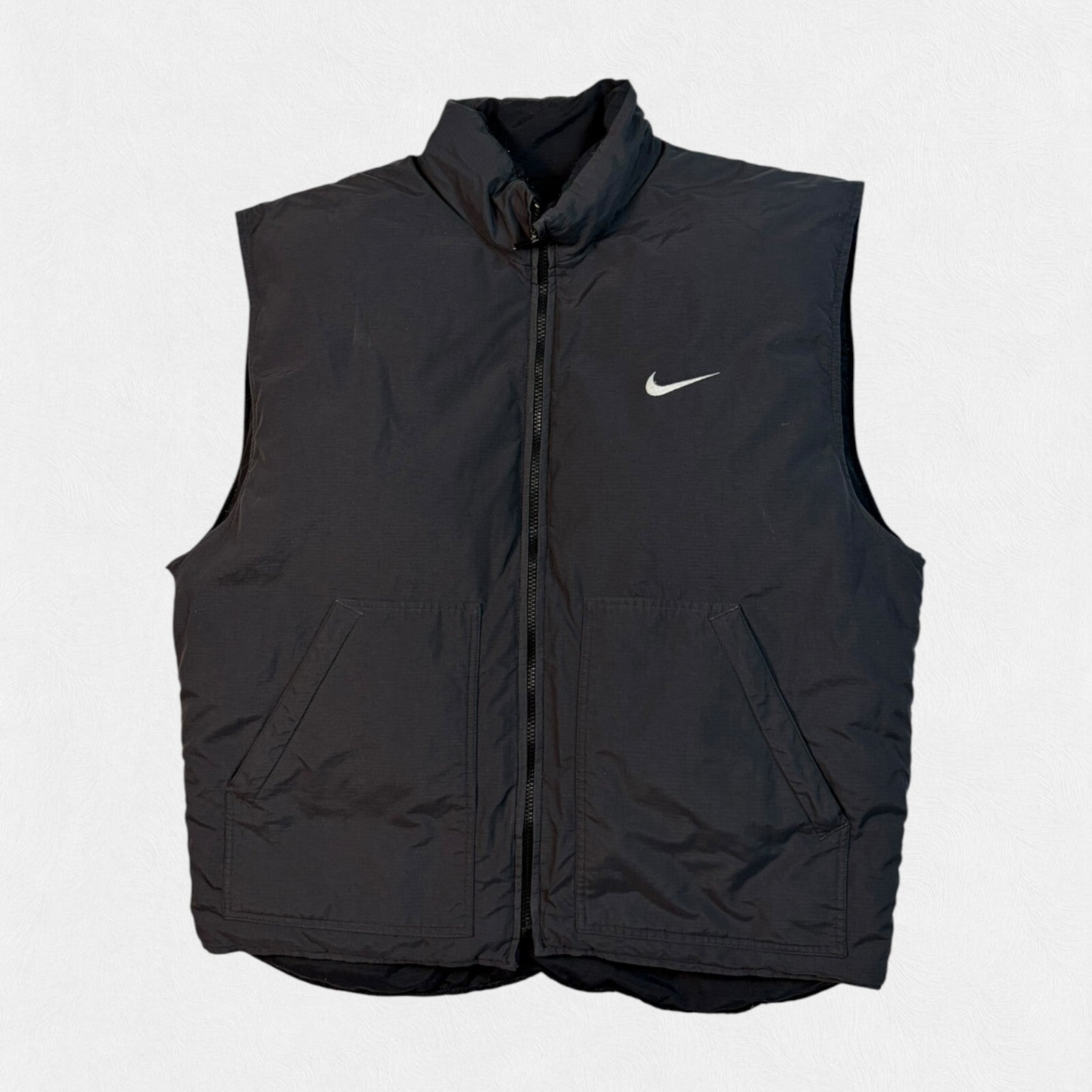 Vintage 90s Nike reversible gilet puffer jacket (L)