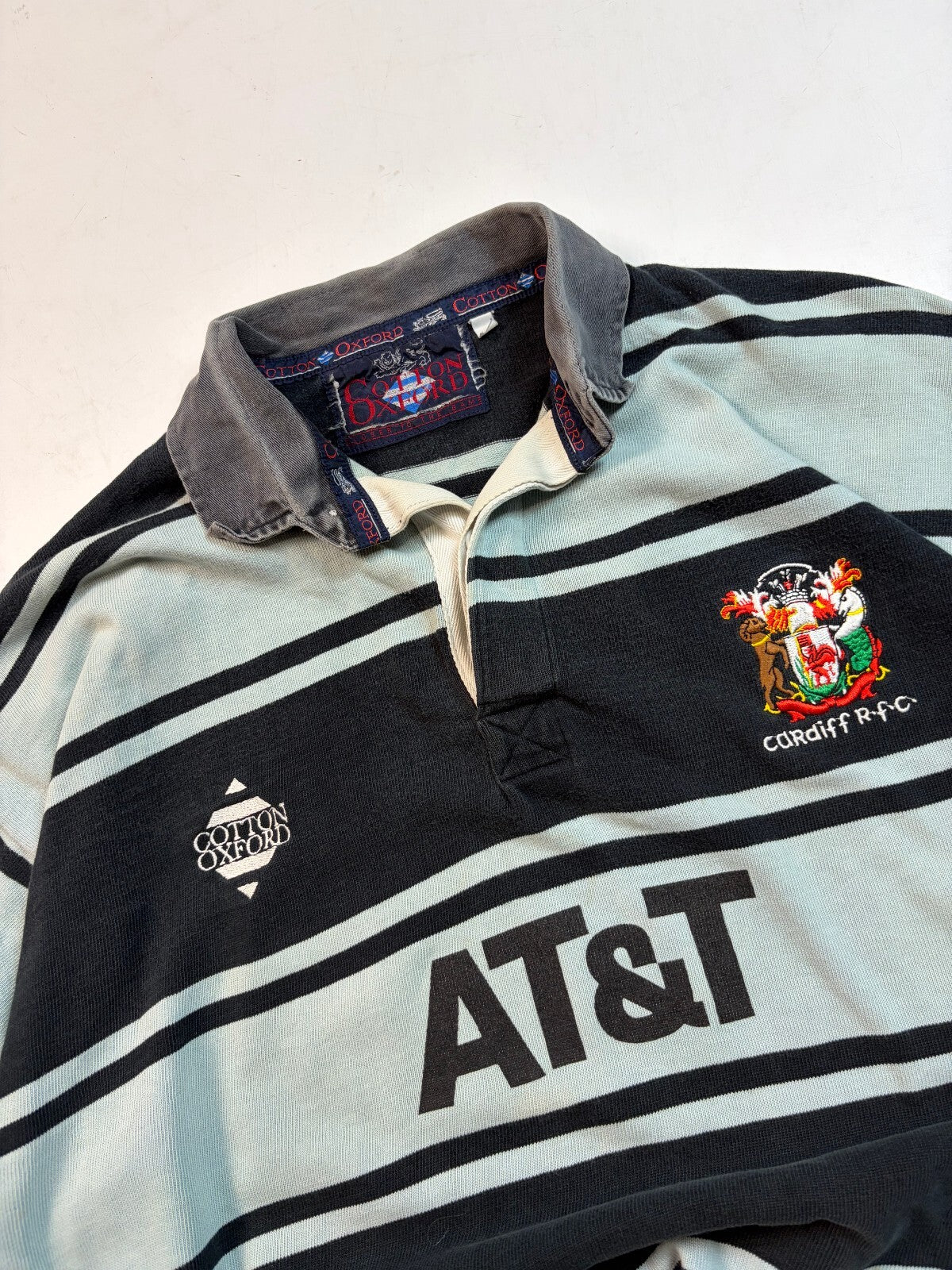Vintage Cardiff RFC 1993/94 Cotton oxford rugby shirt (XL)