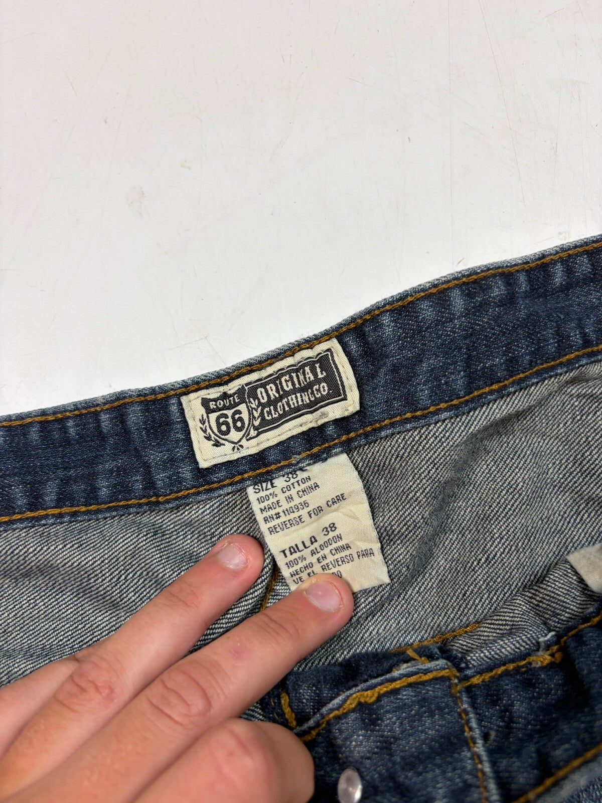 Vintage Y2K Route 66 baggy hip hop jorts (W40)