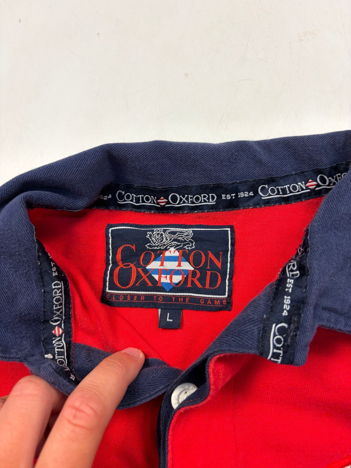 Vintage Gloucester 1995/96 Cotton Oxford rugby shirt (L)
