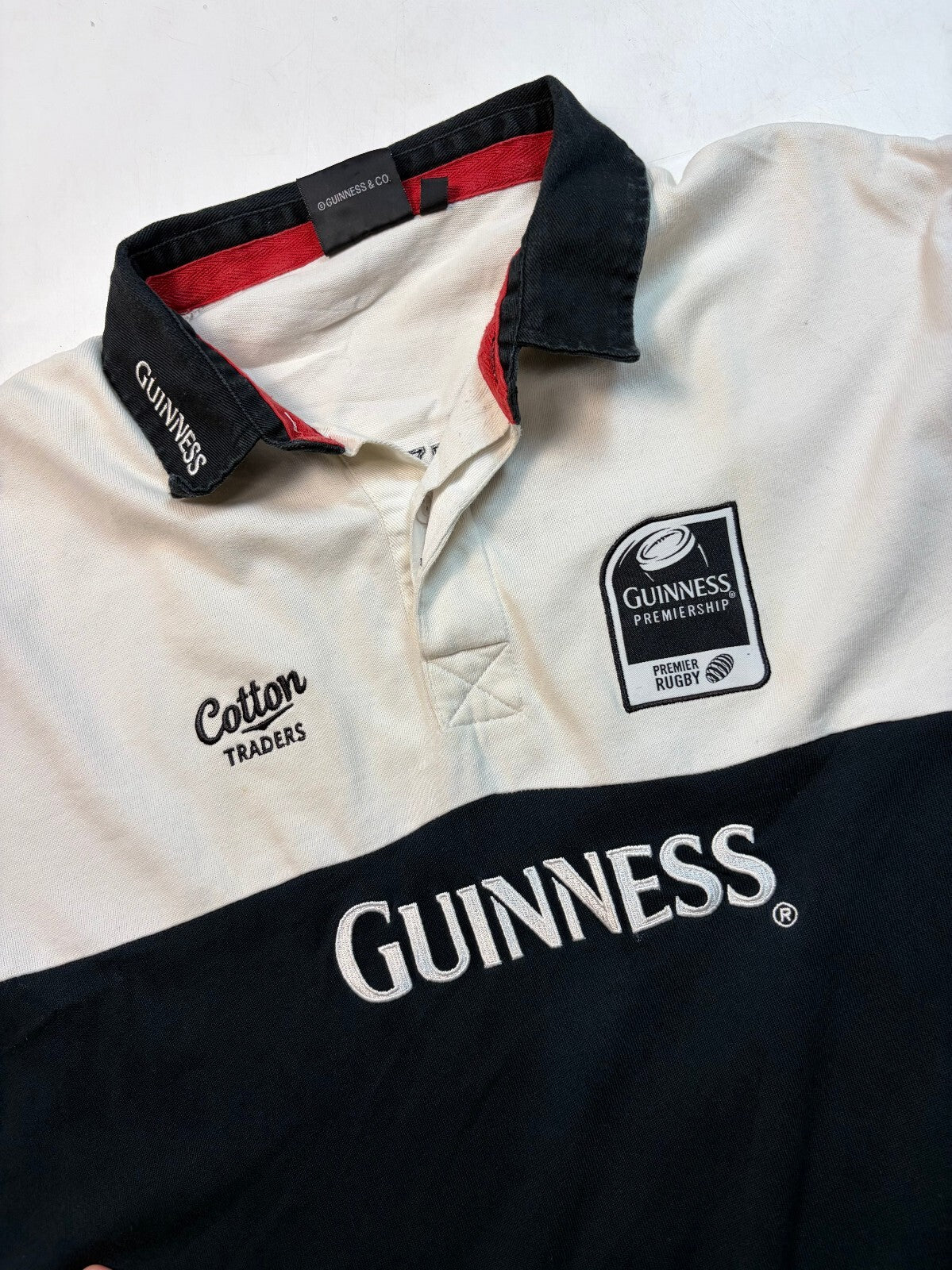 Vintage Guinness premiership Cotton Traders rugby shirt (XL)