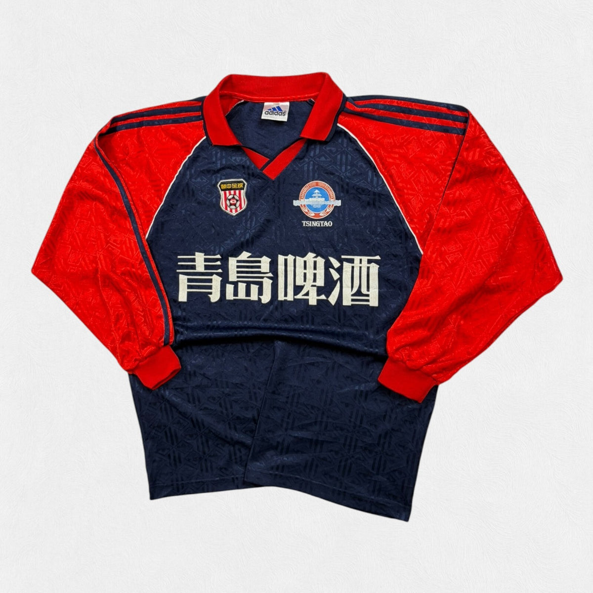 Vintage Qingdao hainiu 1999/00 Adidas football shirt (L)