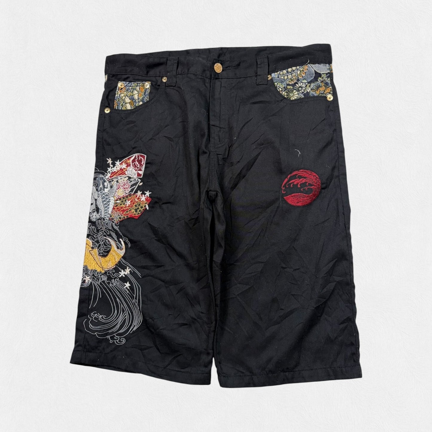 Vintage Y2K japanese baggy hip hop shorts (W40)