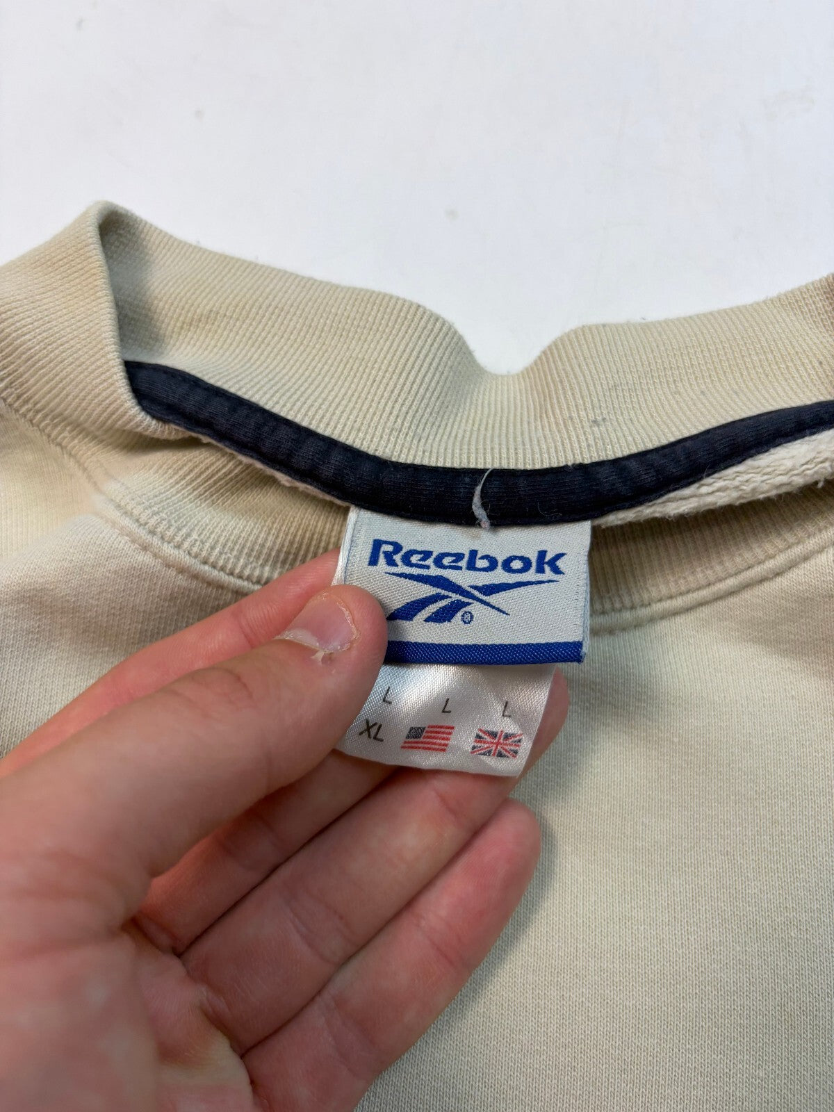 Vintage Y2K Reebok spell out sweatshirt (L)