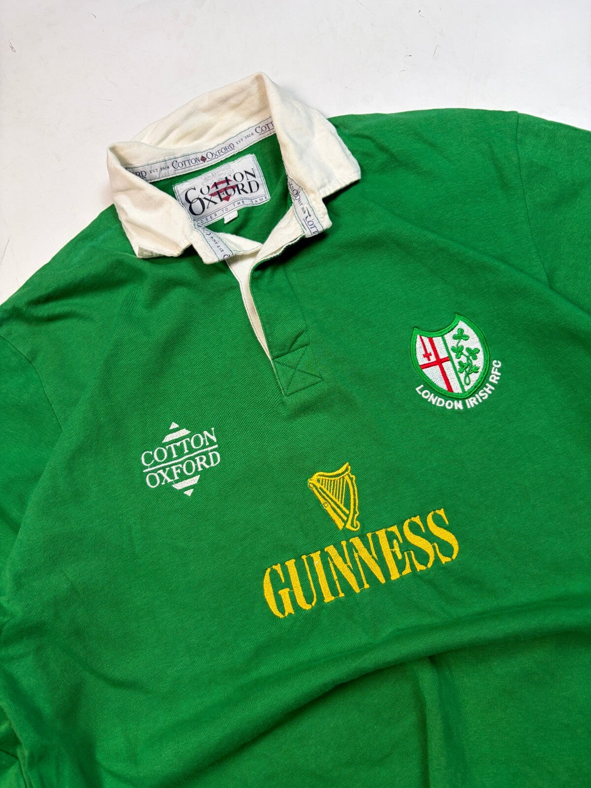 Vintage London Irish 1998/99 Cotton Oxford rugby shirt (L)