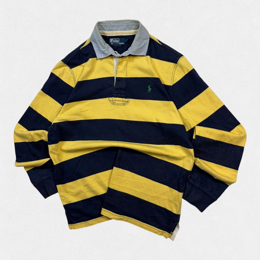 Vintage Ralph Lauren striped rugby polo shirt (M)