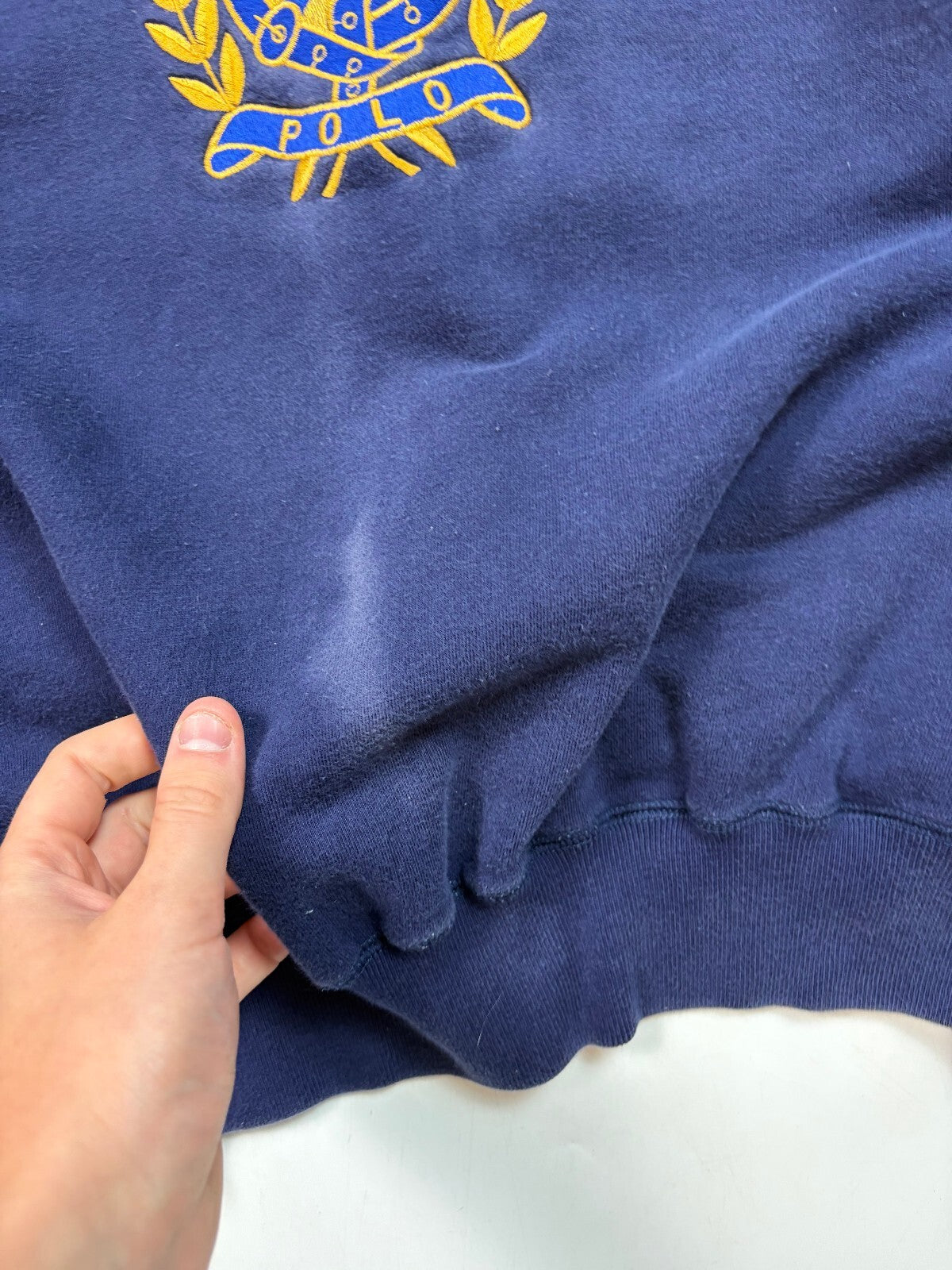 Vintage 90s Polo Ralph Lauren centre logo sweatshirt (L)