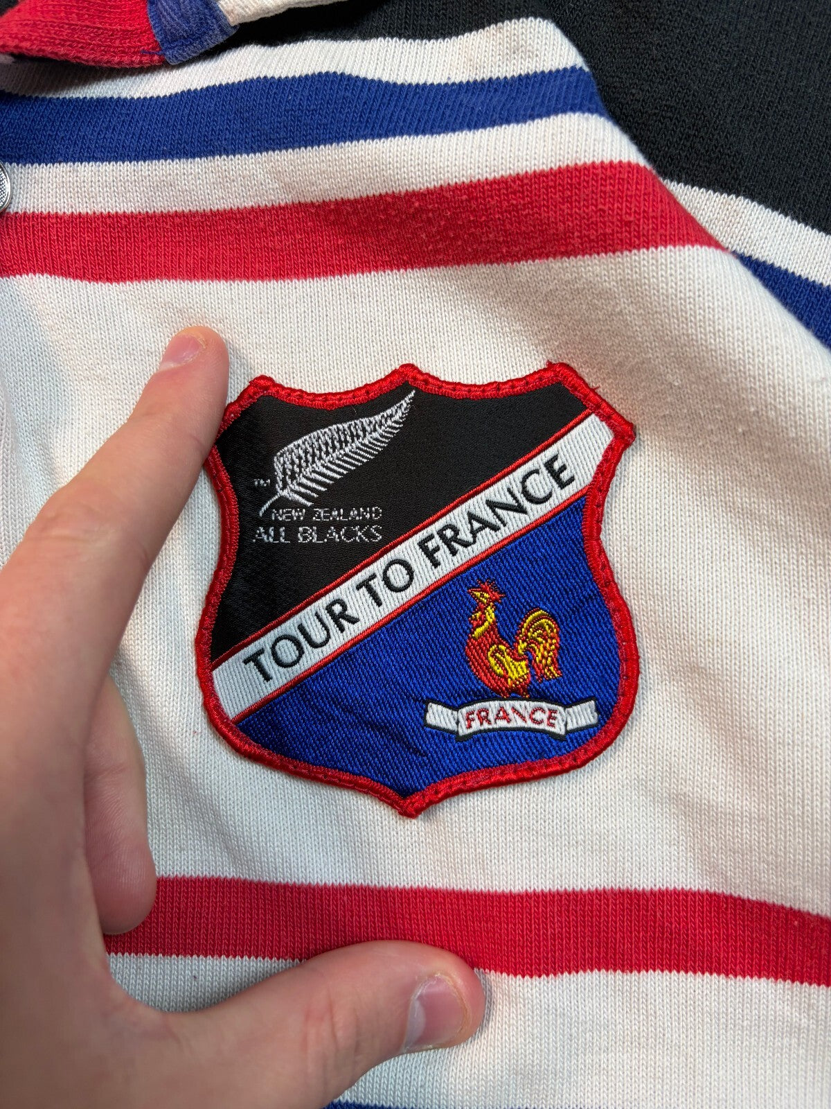 Vintage New Zealand 1995 France tour Canterbury rugby union shirt (L)