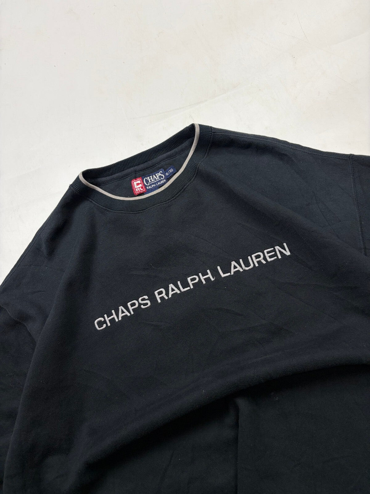 Vintage Y2K Chaps Ralph Lauren spell out sweatshirt (XL)