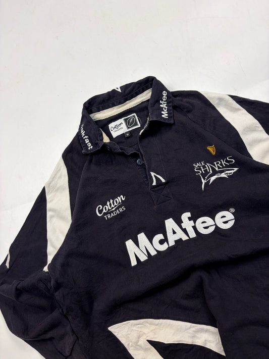 Vintage Sale Sharks 2008/09 Cotton Traders rugby union shirt (M)