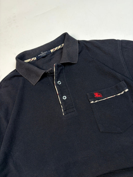 Vintage Y2K Burberry short sleeve polo shirt (L)