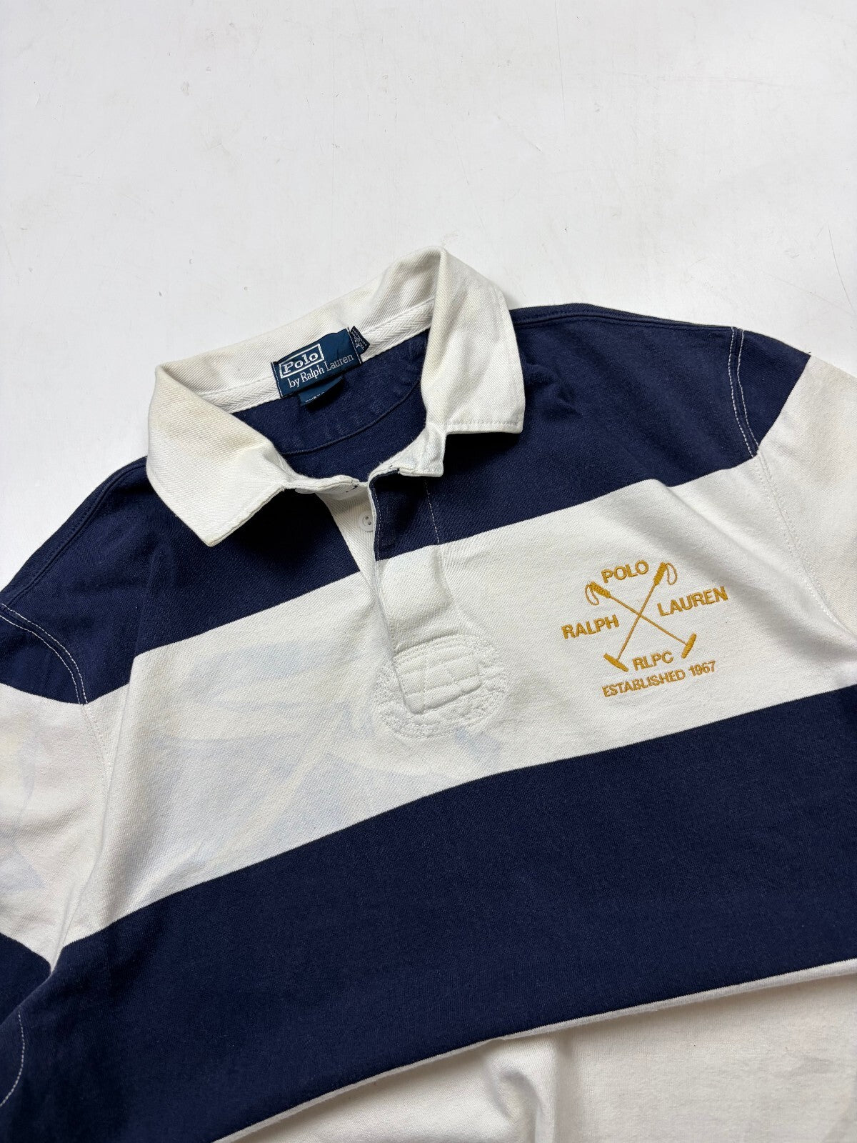 Vintage Ralph Lauren short sleeve rugby polo shirt (XL)