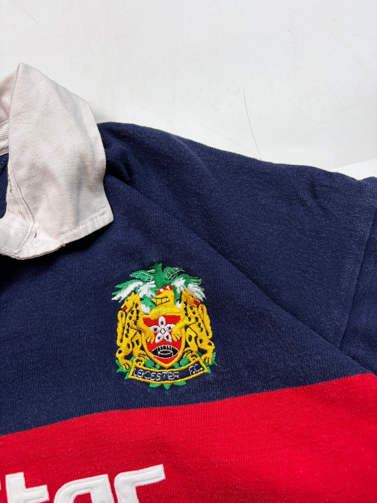 Vintage Leicester Tigers 1996/97 Cotton Traders away rugby shirt (XL)