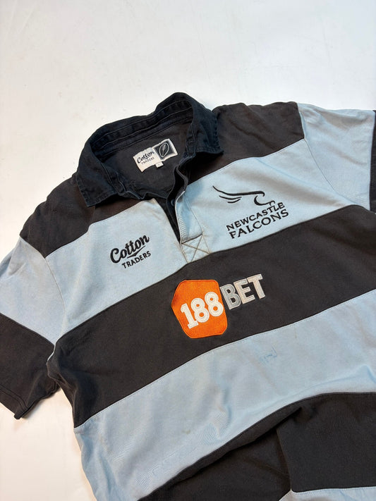 Vintage Newcastle Falcons 2010/11 Cotton Traders rugby shirt (L)