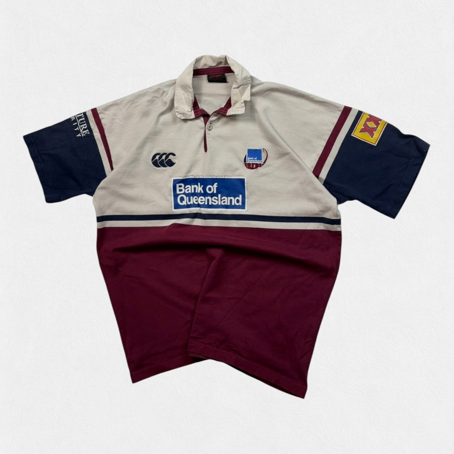 Vintage Queensland reds 2001 Canterbury training rugby union shirt (XL)