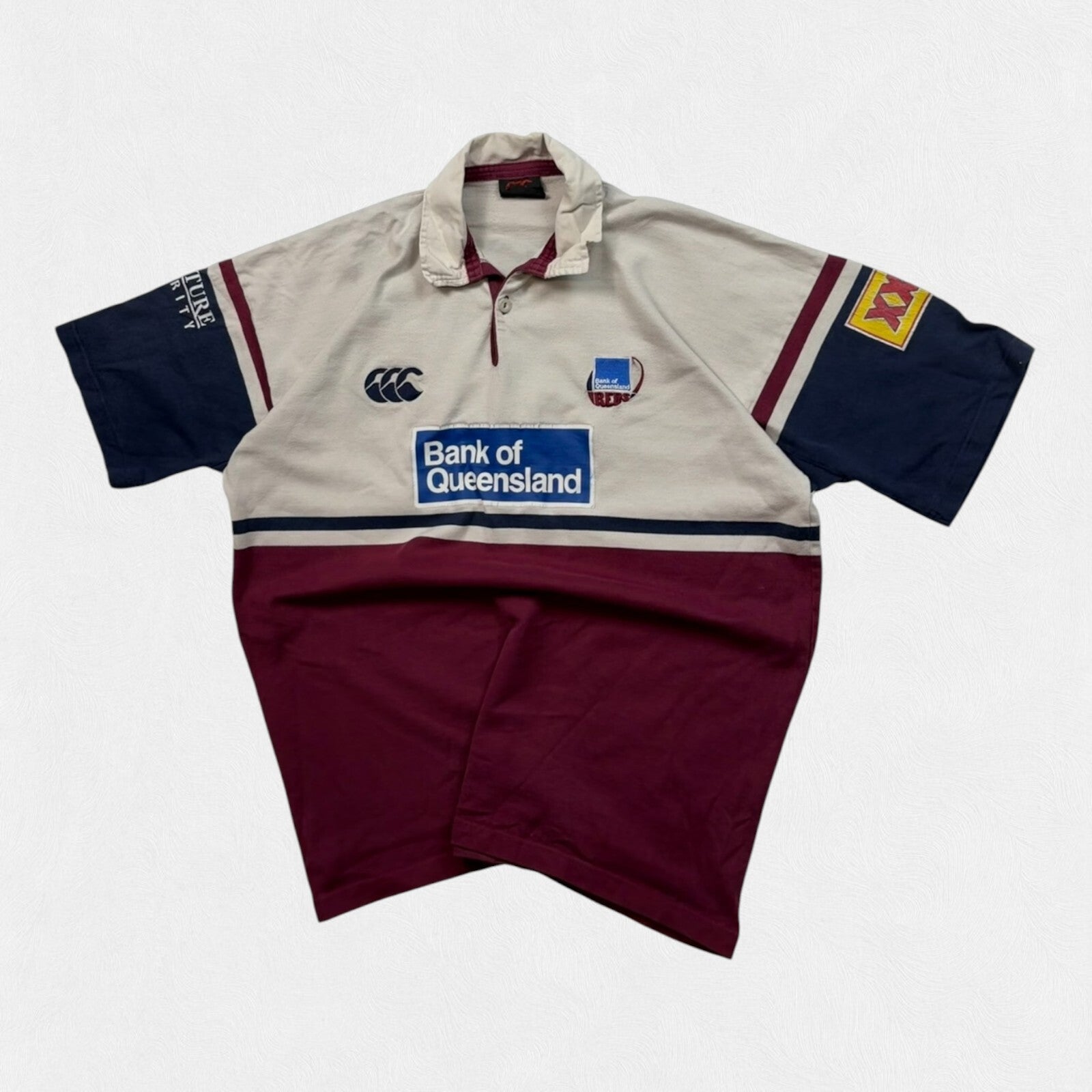 Vintage Queensland reds 2001 Canterbury training rugby union shirt (XL)