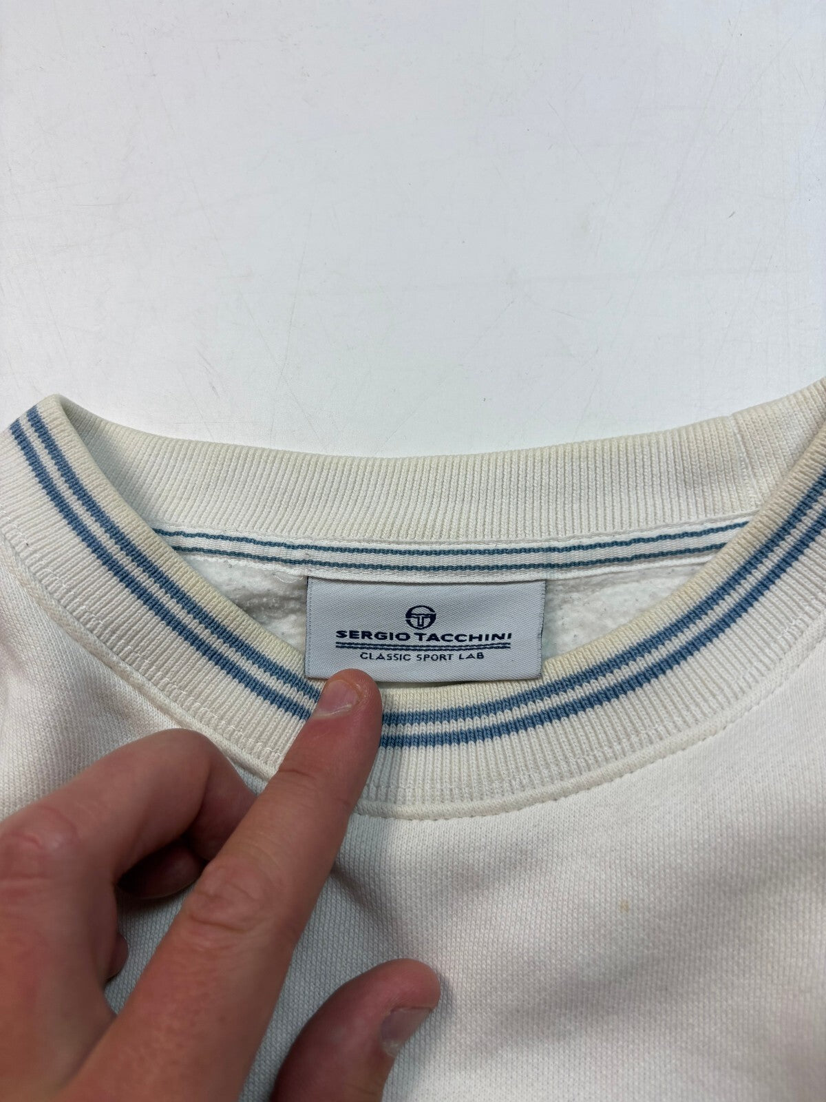 Vintage Sergio Tacchini spell out sweatshirt (S)